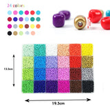 12000Pcs 3mm Glass Seed Beads Jewelry Making Beads Kit