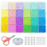 12000Pcs 3mm Glass Seed Beads Jewelry Making Beads Kit