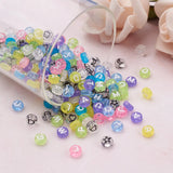 1200Pcs 7mm Mix Alphabet Beads Acrylic Letter Bead Spacer Bracelet DIY Jewelry