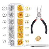 1200Pcs Alloy Jump Rings and Lobster Clasp Set DIY Jewelry Making Kit