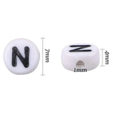 1200Pcs Round Letter Beads Kit Alphabet Beads with Box