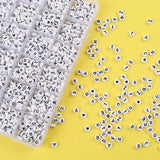 1200Pcs Round Letter Beads Kit Alphabet Beads with Box