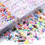 1200Pcs Acrylic English Letter Beads Set For Jewelry Making