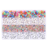 1200Pcs Acrylic English Letter Beads Set For Jewelry Making