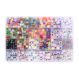 1200Pcs Acrylic English Letter Beads Set For Jewelry Making