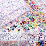 1200Pcs Acrylic English Letter Beads Set For Jewelry Making