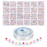 DIY Jewelry Making Kit 26 Letter Beads Heart Beads Set for Bracelet Necklace