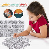 1200pcs 6mm Square Letter Acrylic Beads for Jewelry Making