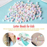 1200pcs 6mm Square Letter Acrylic Beads for Jewelry Making