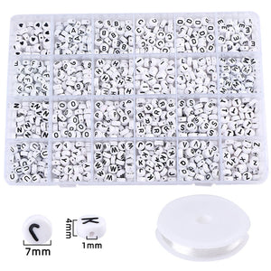 1200pcs Acrylic Letter Beads for Jewelry Making Bracelet DIY Necklace Bulk