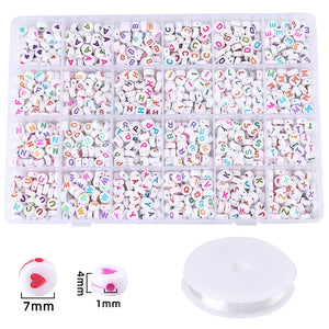 1200pcs Acrylic Letter Beads for Jewelry Making Bracelet DIY Necklace Bulk