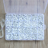 1200pcs Square Acrylic Letter Beads for DIY Jewelry Making Bracelet Necklace