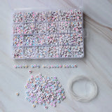 1200pcs Square Acrylic Letter Beads for DIY Jewelry Making Bracelet Necklace