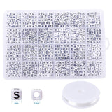 1200pcs Square Acrylic Letter Beads for DIY Jewelry Making Bracelet Necklace
