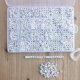 1200pcs Square Acrylic Letter Beads for DIY Jewelry Making Bracelet Necklace