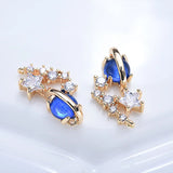 2PCS 19x10MM Brass Zircon Hollow Pendants DIY Jewelry Findings