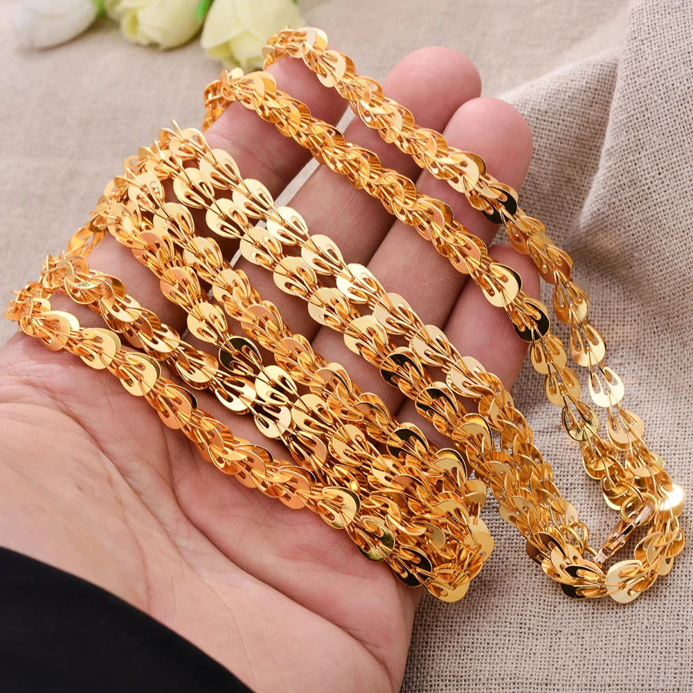 120CM Dubai Wedding Long Chains Necklace for Women