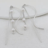 120MM 14K Plated Brass Chains Stud Earrings High DIY Jewelry Findings
