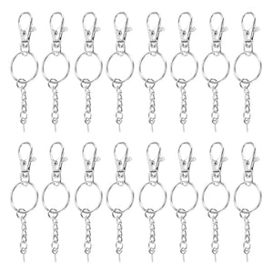 120PCS Swivel Snap Hook Key Chain Rings Set for Crafts & Jewelry Making