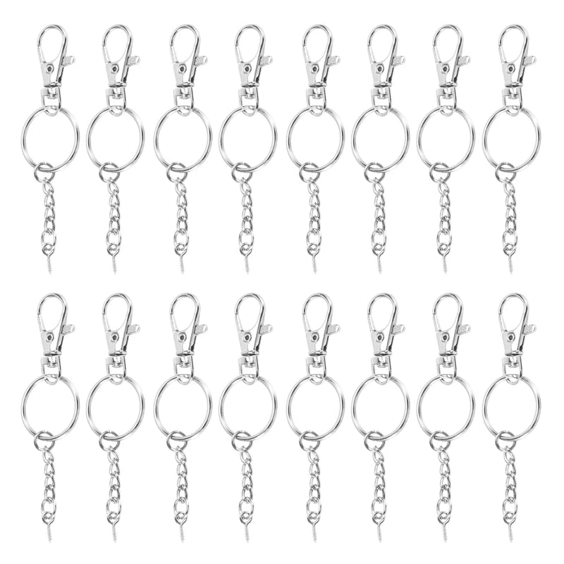 120PCS Swivel Snap Hook Key Chain Rings Set for Crafts & Jewelry Making