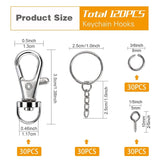 120PCS Swivel Snap Hook with Key Chain Rings Set for Keychain Lanyard
