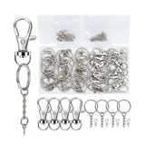 120PCS Swivel Snap Hook with Key Chain Rings Set for Keychain Lanyard