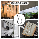 120Pcs 1-Inch Mini S-Shaped Hooks Black
