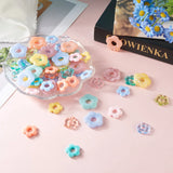 120Pcs Colorful Flower Shape Acrylic Bead for Jewelry DIY