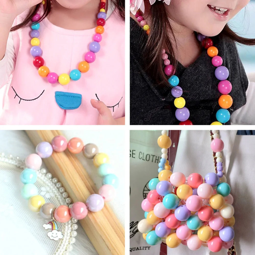 120Pcs 20mm Opaque Acrylic Beads Mixed for Jewelry Making