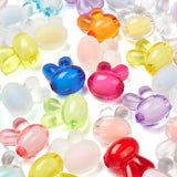 120Pcs Easter Acrylic Beads Rabbit Head 15.5x12x9.5mm