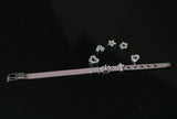 120Pcs 8mm Slide Rhinestone Charms Heart Crown Stars Cross PAW Jewelry Findings