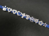 120Pcs 8mm Slide Rhinestone Charms Heart Crown Stars Cross PAW Jewelry Findings