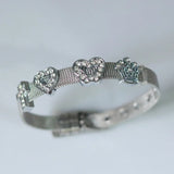 120Pcs 8mm Slide Rhinestone Charms Heart Crown Stars Cross PAW Jewelry Findings