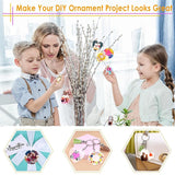 120Pcs Acrylic Blank Ornaments Set for DIY Keychain Making