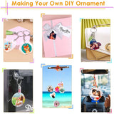 120Pcs Acrylic Blank Ornaments Set for DIY Keychain Making