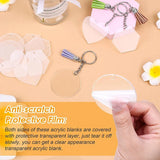 120Pcs Acrylic Blank Ornaments Set for DIY Keychain Making