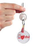120Pcs Clear Acrylic Keychain Set DIY Accessories