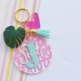 120Pcs Acrylic Keychain Blanks Tassels Clear Circle Blanks for DIY Keychains
