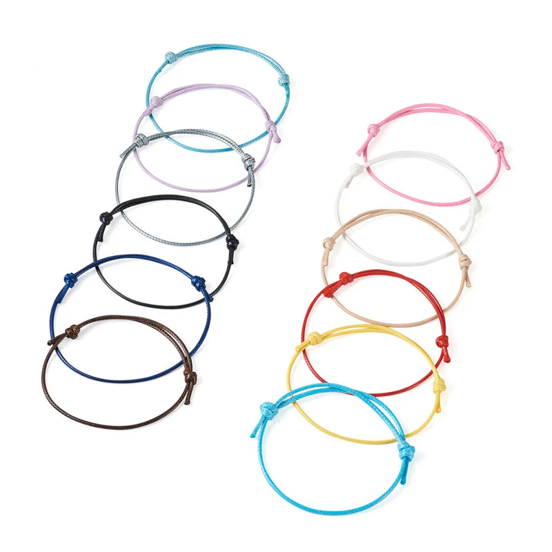120Pcs Adjustable Waxed Polyester Cord for Bracelet Making