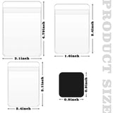 120 Pcs Clear Jewelry Plastic Zipper Bags with Anti-Tarnish Paper Strips