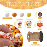 120Pcs Maple Leaf Wood Beads DIY Jewelry Garland Ornaments