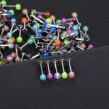 120Pcs Glow in Dark Acrylic Ball Tragus Piercing Labret Stud Lip Ring