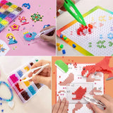 120Pcs Plastic Tweezers For Kids Beads Projects Craft Science School DIY