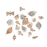 120Pcs Rhinestone Pendants Links Mixed Charms For Bracelet Necklace Jewelry