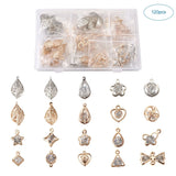 120Pcs Rhinestone Pendants Links Mixed Charms For Bracelet Necklace Jewelry