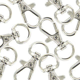 120Pcs Swivel Carabiners Keychain Silver