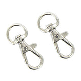 120Pcs Swivel Carabiners Keychain Silver