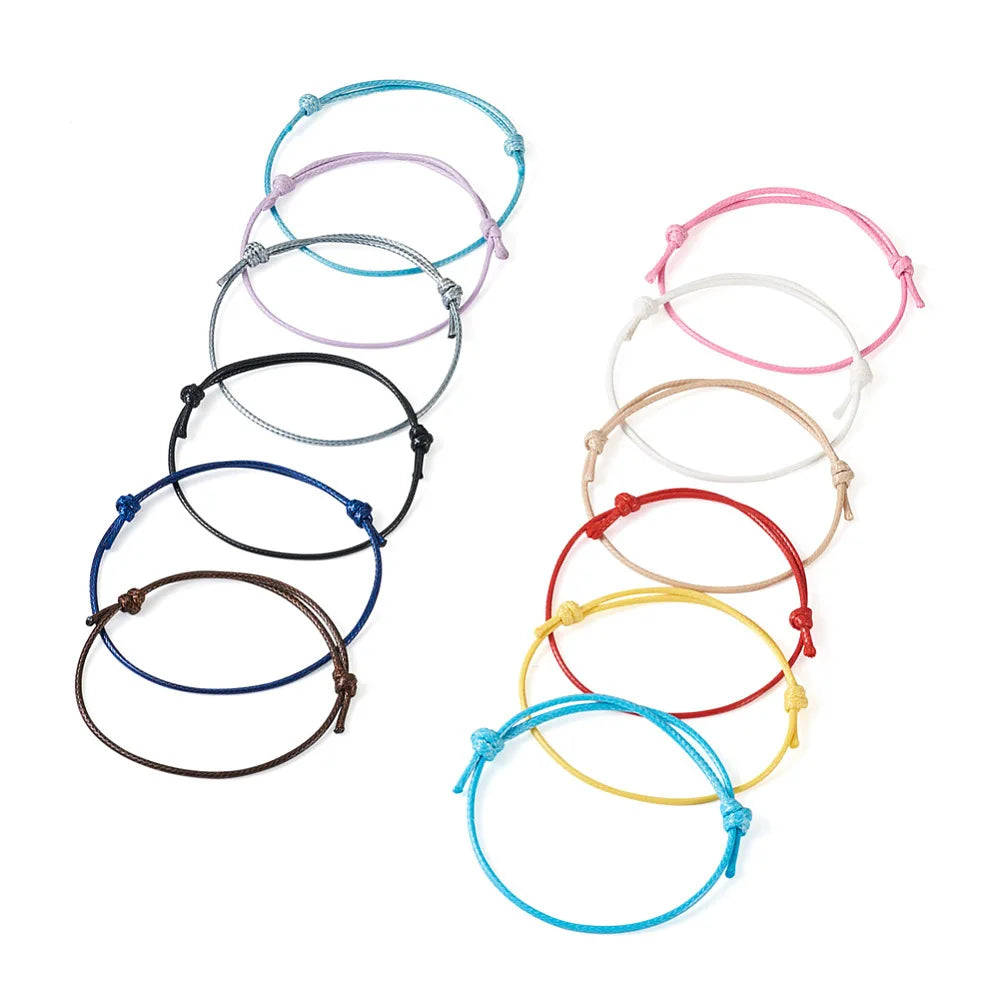 120Pcs Bracelet Making Waxed Cord DIY Jewelry Supplies Mixed