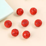 120Pcs Red Cinnabar Dragon Beads Jewelry Making Diy Bracelet Finding