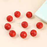 120Pcs Red Cinnabar Dragon Beads Jewelry Making Diy Bracelet Finding